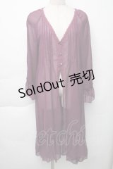 axes femme / ラグランスリーブガウン  パープル S-25-11-30-016-AX-TO-HR-ZS