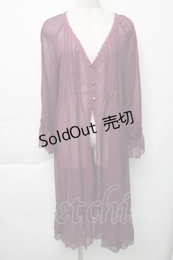 画像1: axes femme / ラグランスリーブガウン  パープル S-25-11-30-016-AX-TO-HR-ZS