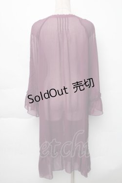 画像2: axes femme / ラグランスリーブガウン  パープル S-25-11-30-016-AX-TO-HR-ZS