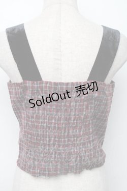 画像2: axes femme / タータンチェックビスチェ  ワイン S-25-11-30-018-AX-TO-HR-ZS