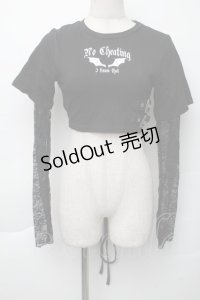 Ank Rouge / レイヤードショートトップス  黒 S-25-11-30-019-CA-TO-HR-ZS