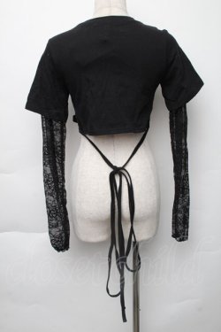 画像2: Ank Rouge / レイヤードショートトップス  黒 S-25-11-30-019-CA-TO-HR-ZS