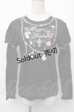 画像1: LOLITA / プリントカットソー  黒ｘピンク S-25-11-30-020-LO-BG-HR-ZS