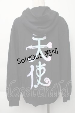 画像1: SEX POT ReVeNGe / 天使プリントパーカー  黒 S-25-11-30-022-SP-TS-HR-ZS