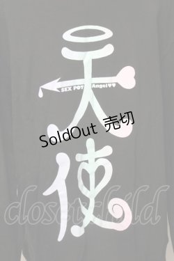 画像2: SEX POT ReVeNGe / 天使プリントパーカー  黒 S-25-11-30-022-SP-TS-HR-ZS