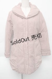 axes femme / レース使いダウン  ピンク S-25-11-30-023-AX-CO-HR-ZS