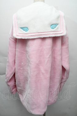 画像2: LISTEN FLAVOR / エンジェルセーラーボアブルゾン  ピンクｘ白 S-25-11-30-025-PU-TO-HR-ZS