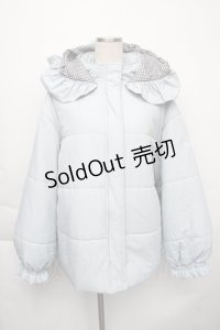 Whinny / 爆リボンわたあめアウター  サックス S-25-11-30-028-PU-CO-HR-ZS