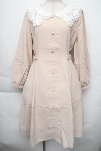 axes femme POETIQUE / レース襟ワンピース  淡ピンク S-25-11-30-029-AX-OP-HR-ZS