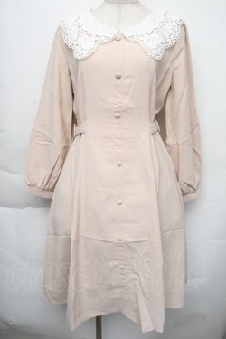 画像1: axes femme POETIQUE / レース襟ワンピース  淡ピンク S-25-11-30-029-AX-OP-HR-ZS