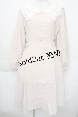 画像1: axes femme POETIQUE / レース襟ワンピース  淡ピンク S-25-11-30-029-AX-OP-HR-ZS