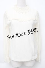 axes femme / レース切替長袖インナー  キナリ S-25-11-30-004-AX-TO-HR-ZS