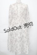 axes femme / レース襟付花柄ロングワンピース  キナリ S-25-11-30-031-AX-OP-HR-ZS