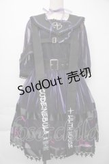 中国ロリータ / チュールセーラーワンピース  黒ｘ紫 S-25-11-30-032-LO-OP-HR-ZS