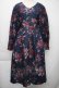 画像1: axes femme / 大花ガウンワンピース  紺 S-25-11-30-033-AX-OP-AS-ZS (1)