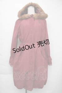 axes femme / フロント刺繍モッズコート  赤 S-25-11-30-034-AX-CO-HR-ZS