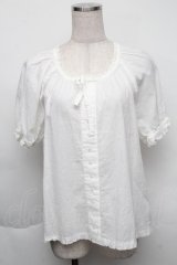 PINK HOUSE / ローンパフスリーブブラウス  白 S-25-12-01-001-LO-BL-SA-ZT151