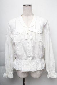 PINK HOUSE / サイドポケットブラウス  白 S-25-12-01-004-LO-BL-SA-ZT136