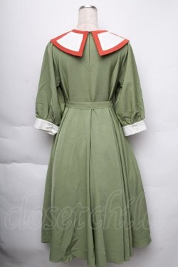 画像2: Favorite / ハサミ風リボンのお裁縫デザインワンピース  グリーン S-25-12-01-033-LO-OP-HR-ZS