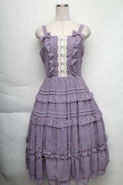 画像1: heavenly garden / ドットフリルワンピース  ラベンダー S-25-12-01-034-LO-OP-AS-ZS