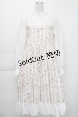 画像1: marcHenTica by Hiroko Tokumine / フレアローズワンピース  オフ S-25-12-01-038-LO-OP-AS-ZS