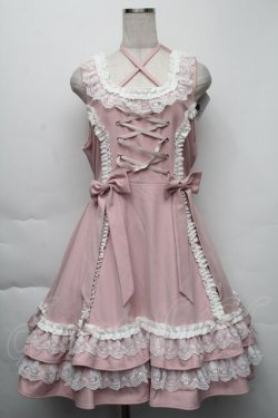 画像1: DearMyLoveEmily / ミルフィーユフリルジャンパースカート LL ピンク S-25-12-01-039-LO-OP-HR-ZS