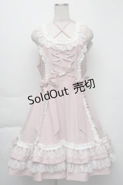 画像1: DearMyLoveEmily / ミルフィーユフリルジャンパースカート LL ピンク S-25-12-01-039-LO-OP-HR-ZS