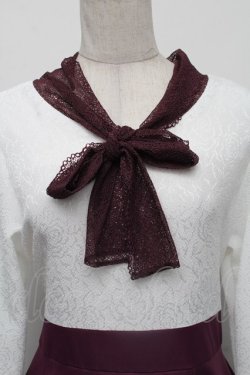 画像3: HirokoTokumine / レースカラーワンピース  ワインｘ白 S-25-12-01-040-LO-OP-AS-ZS