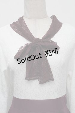 画像3: 【SALE】HirokoTokumine / レースカラーワンピース  ワインｘ白 S-25-12-01-040-LO-OP-AS-ZT516