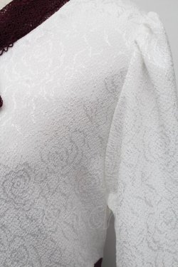 画像4: HirokoTokumine / レースカラーワンピース  ワインｘ白 S-25-12-01-040-LO-OP-AS-ZS