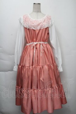 画像1: HirokoTokumine / ギンガムワンピース  赤ｘ白 S-25-12-01-042-LO-OP-AS-ZS