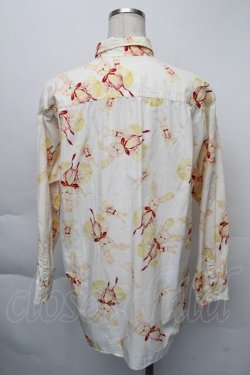 画像2: PINK HOUSE / うさぎリボン総柄ブラウス  アイボリー S-25-12-01-005-LO-BL-SA-ZT151