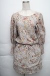画像1: 【SALE】LOLITA / プリントワンピース  ベージュ S-25-12-01-044-LO-OP-HR-ZT154 (1)