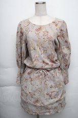 画像1: 【SALE】LOLITA / プリントワンピース  ベージュ S-25-12-01-044-LO-OP-HR-ZT154 (1)