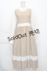 HirokoTokumine / ローズレースワンピース  ベージュ S-25-12-01-045-LO-OP-AS-ZS