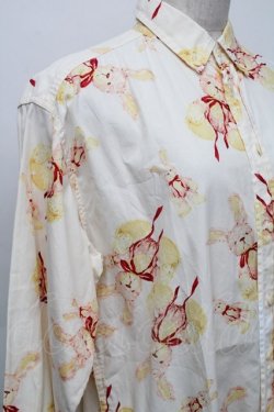 画像3: PINK HOUSE / うさぎリボン総柄ブラウス  アイボリー S-25-12-01-005-LO-BL-SA-ZT151