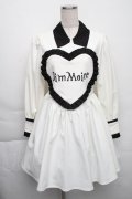 DimMoire / ハートフリルワンピース  白 S-25-12-01-047-LO-OP-HR-ZS