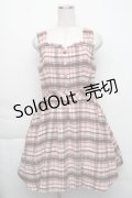 【SALE】LODISPOTTO / チェックニットジャンパースカート  ブラウン S-25-12-01-048-LO-JA-HR-ZT154