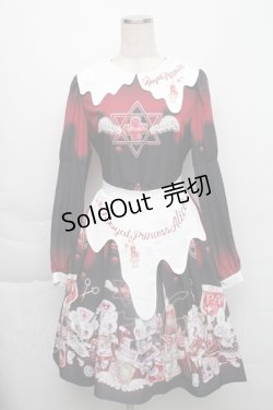 画像1: Royal Princess Alice / Melty Hospitalエプロン付きワンピース  黒 S-25-12-01-049-LO-OP-HR-ZS