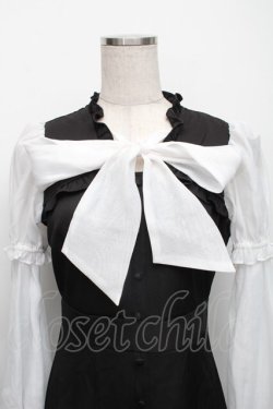 画像3: Bubbles / チュール袖ワンピース  黒ｘ白 S-25-12-01-050-CA-OP-AS-ZT136