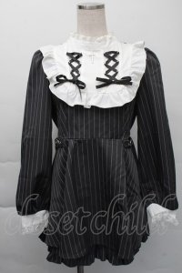 NOEMIE / ゴシックレースアップセットアップ  黒ｘ白 S-25-12-01-051-LO-OP-HR-ZS