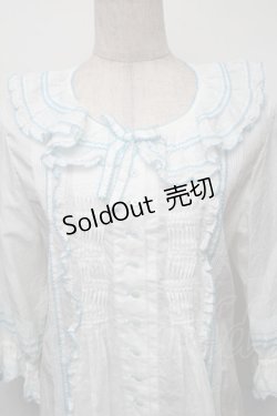 画像3: PINK HOUSE / ローンフリルブラウス  サックスＸ白 S-25-12-01-006-LO-BL-SA-ZS