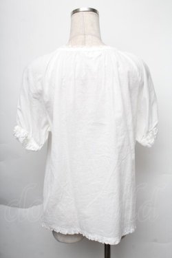 画像2: PINK HOUSE / ローンパフスリーブブラウス  白 S-25-12-01-001-LO-BL-SA-ZS