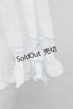 画像4: PINK HOUSE / ローンフリルブラウス  サックスＸ白 S-25-12-01-006-LO-BL-SA-ZS