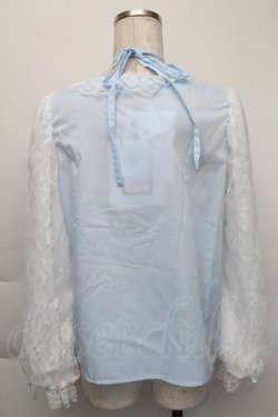 画像2: Lovely Tency / alsチョーカーレースブラウス M サックス S-25-12-01-007-LO-BL-AS-ZS
