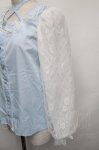 画像4: Lovely Tency / alsチョーカーレースブラウス M サックス S-25-12-01-007-LO-BL-AS-ZT143 (4)