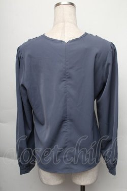 画像2: an another angelus / ラインヨークプルオーバーブラウス  ブルーグレー S-25-12-01-010-CA-BL-AS-ZT037