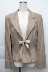 INGEBORG / 裾レースジャケット L ブラウン S-25-12-01-011-LO-JA-SA-ZT037