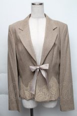 画像1: 【SALE】INGEBORG / 裾レースジャケット L ブラウン S-25-12-01-011-LO-JA-SA-ZT037 (1)