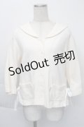 【SALE】PINK HOUSE / セーラーカラースウェットカーディガン  アイボリー S-25-12-01-012-LO-TO-SA-ZT032